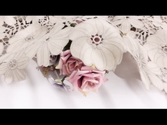 تقليم الدانتيل Guipure البوليستر الحليب والتطريز الدانتيل تقليم