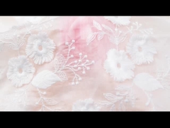 لينة شبكة تول الدانتيل تقليم الملونة زهرة التطريز الدانتيل التشذيب