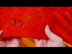 تزيين الدانتيل 100٪ البوليستر الأبيض التطريز العيينة الدانتيل تقليم