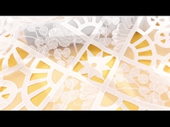 قماش دانتيل قابل للذوبان في الماء قماش دانتيل كيميائي زهرة فرنسية لفستان