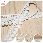 Sustainable Crochet White Polyester Lace Trimmings Ribbon 1.3cm For Girl's Dress Skirt
