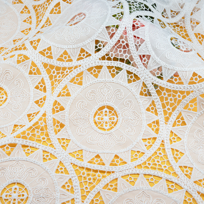 Lightweight Water Soluble Lace Fabric Garment Crochet Lace Trimmings