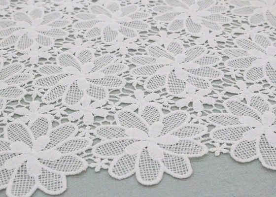 Floral Poly Dying Lace Fabric Guipure French Venice Lace