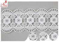DTM Embroidered Floral Guipure Water Soluble Lace Trim Pass SGS Certificate