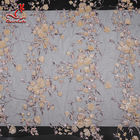 Wholesale African French Black Flower Sequin Lace Fabric For Wedding Garment